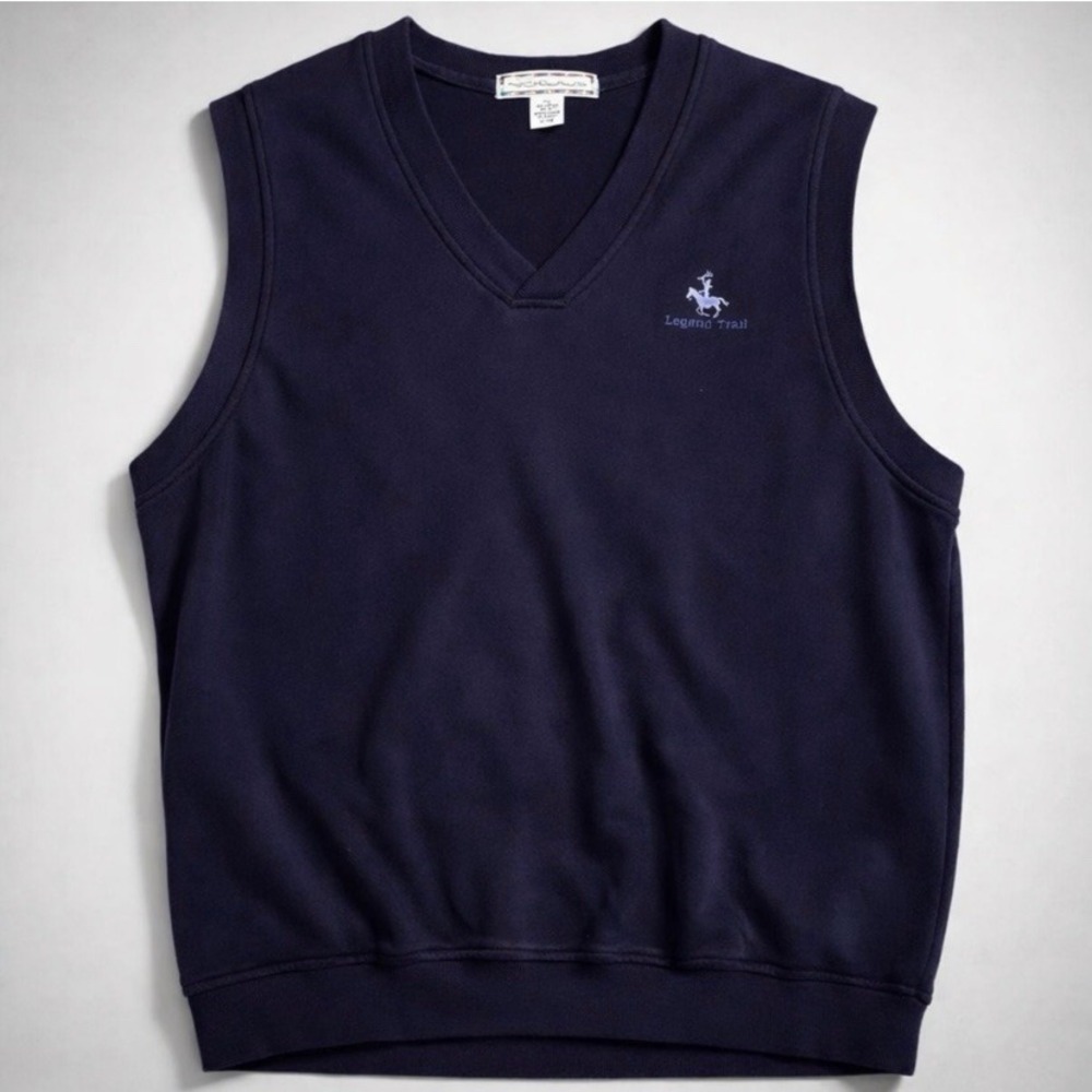 Nicklaus Mens XXL Preppy Collegiate Navy Cotton Sweater Vest resort wear travel